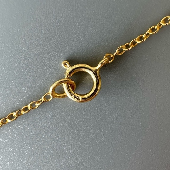 14k Gold Vermeil Interlocking Heart and Paw Necklace - Picture 5 of 10